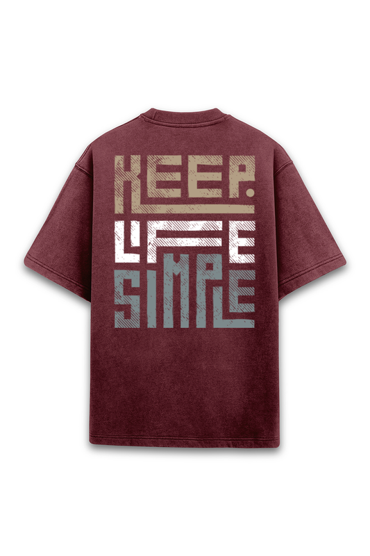 SIMPLE LIFE ACID WASH OV TEE