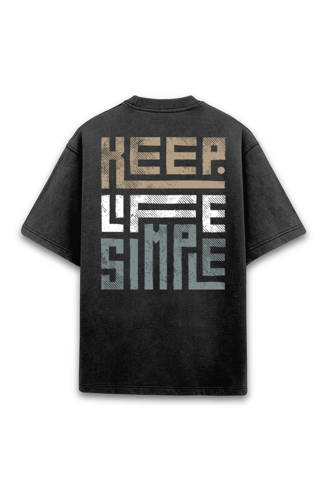 SIMPLE LIFE ACID WASH OV TEE