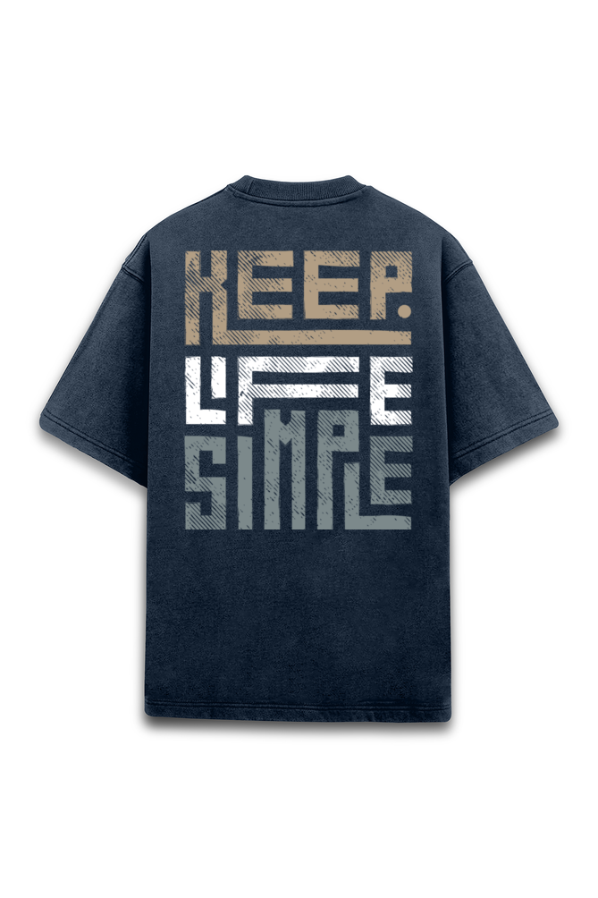 SIMPLE LIFE ACID WASH OV TEE