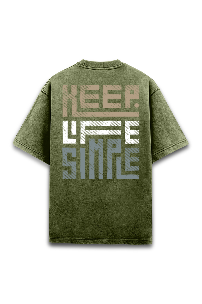 SIMPLE LIFE ACID WASH OV TEE